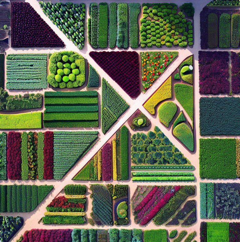crop rotation aerial view